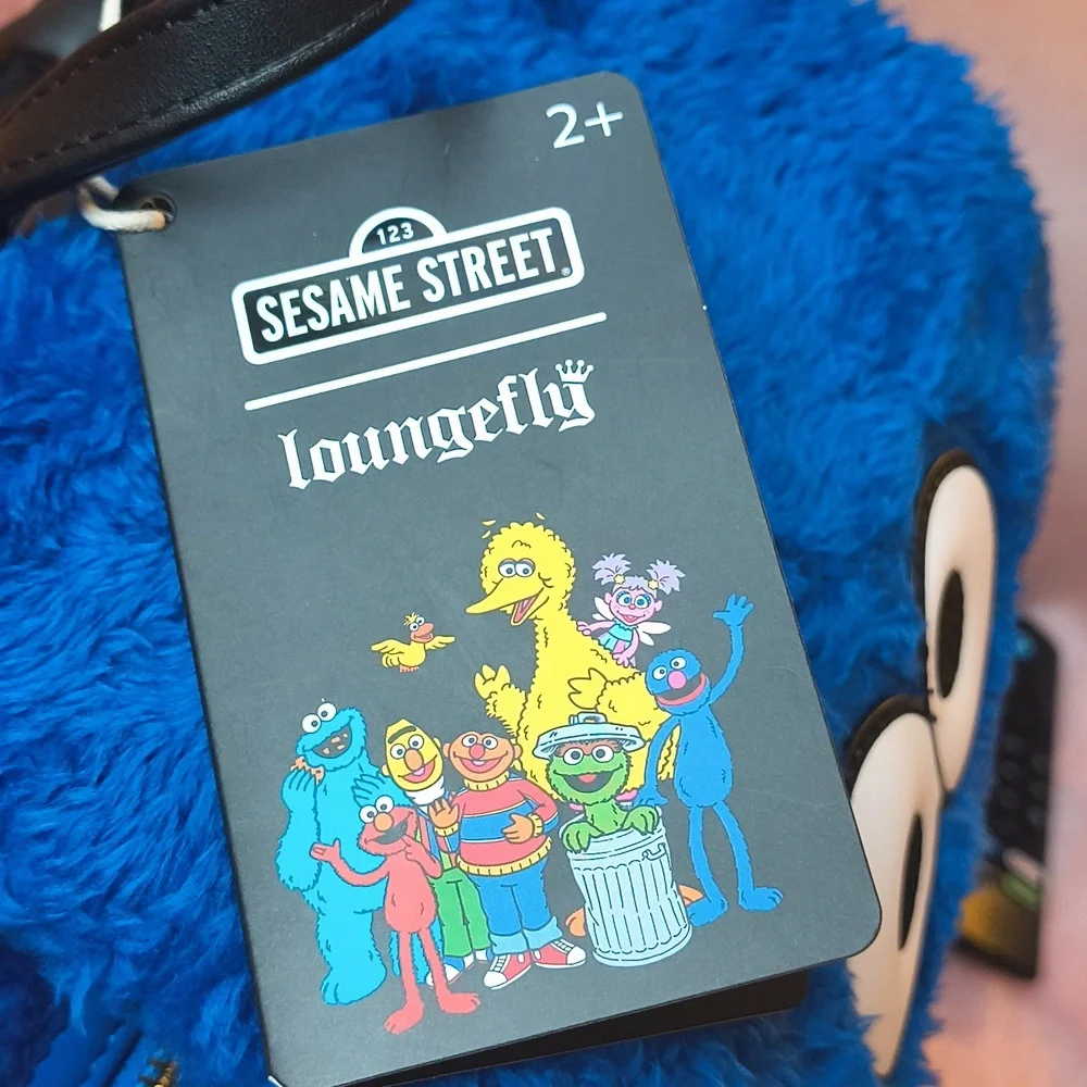 Loungefly Blue Cookie Monster Mimi back Pack Disney